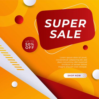Vector Illustration Promotion Big Super Sale Banner. Discount Design For Newsletter, Poster, Social Media Template, Ads, Black Friday, Special Offer, Summer Sale, Spring Sale, Online Shopping, And Web