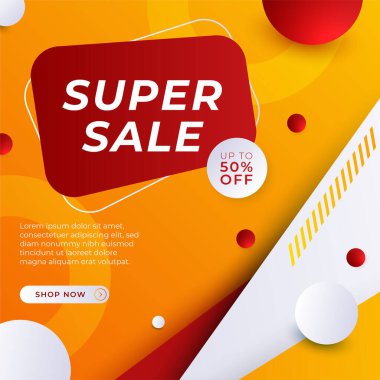 Vector Illustration Promotion Big Super Sale Banner. Discount Design For Newsletter, Poster, Social Media Template, Ads, Black Friday, Special Offer, Summer Sale, Spring Sale, Online Shopping, And Web