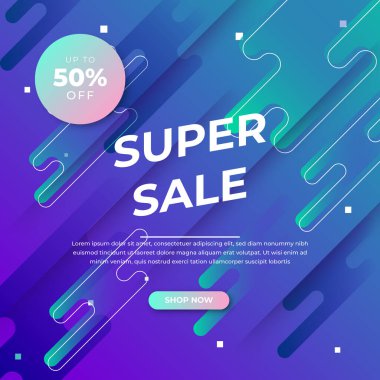 Special offer mega sale social media background template