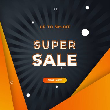 Special offer mega sale social media background template