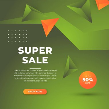 Special offer mega sale social media background template