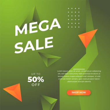 Special offer mega sale social media background template