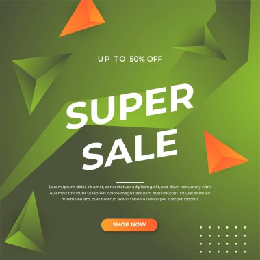 Special offer mega sale social media background template