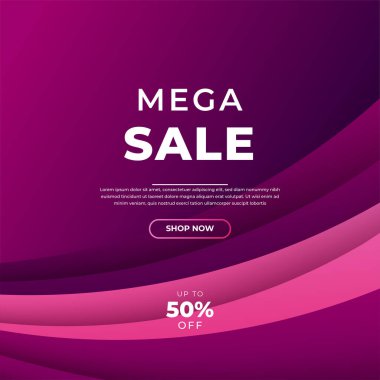Special offer mega sale social media background template