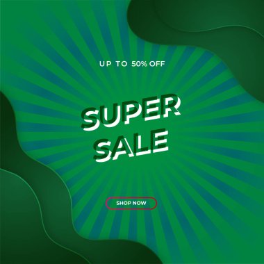 Special offer mega sale social media background template