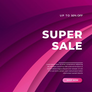 Special offer mega sale social media background template