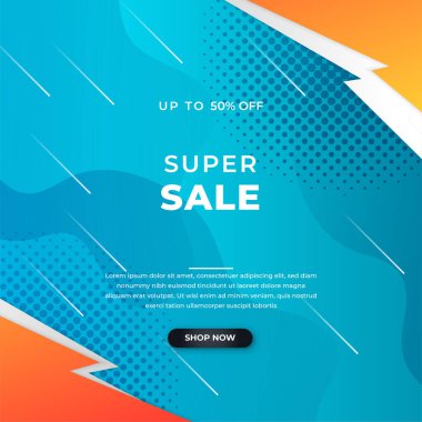 Special offer mega sale social media background template