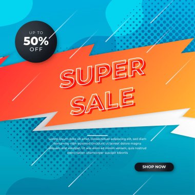 Special offer mega sale social media background template