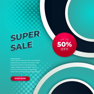 Special offer mega sale social media background template