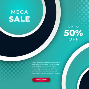 Special offer mega sale social media background template
