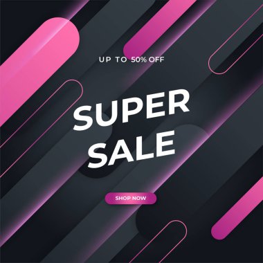 Special offer mega sale social media background template