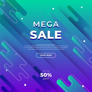 Special offer mega sale social media background template