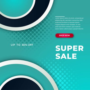 Special offer mega sale social media background template
