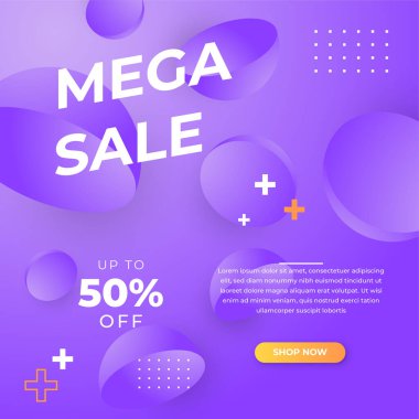Special offer mega sale social media background template