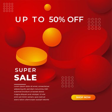Special offer mega sale social media background template
