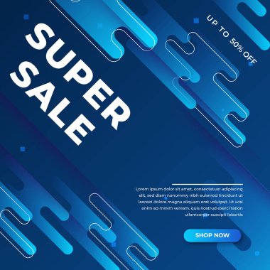 Vector Illustration Promotion Big Super Sale Banner. Discount Design For Newsletter, Poster, Social Media Template, Ads, Black Friday, Special Offer, Summer Sale, Spring Sale, Online Shopping, And Web