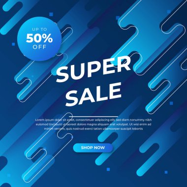 Vector Illustration Promotion Big Super Sale Banner. Discount Design For Newsletter, Poster, Social Media Template, Ads, Black Friday, Special Offer, Summer Sale, Spring Sale, Online Shopping, And Web