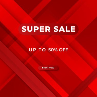 Vector Illustration Promotion Big Super Sale Banner. Discount Design For Newsletter, Poster, Social Media Template, Ads, Black Friday, Special Offer, Summer Sale, Spring Sale, Online Shopping, And Web