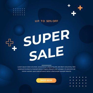 Vector Illustration Promotion Big Super Sale Banner. Discount Design For Newsletter, Poster, Social Media Template, Ads, Black Friday, Special Offer, Summer Sale, Spring Sale, Online Shopping, And Web
