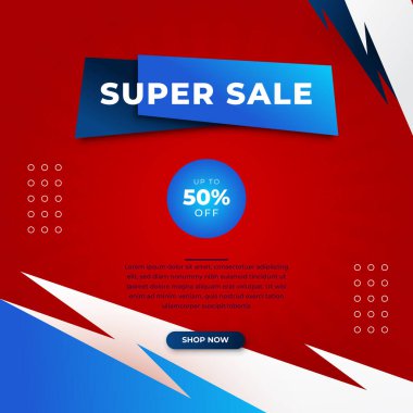 Vector Illustration Promotion Big Super Sale Banner. Discount Design For Newsletter, Poster, Social Media Template, Ads, Black Friday, Special Offer, Summer Sale, Spring Sale, Online Shopping, And Web