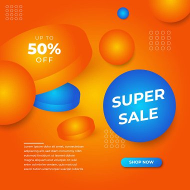 Vector Illustration Promotion Big Super Sale Banner. Discount Design For Newsletter, Poster, Social Media Template, Ads, Black Friday, Special Offer, Summer Sale, Spring Sale, Online Shopping, And Web