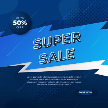 Vector Illustration Promotion Big Super Sale Banner. Discount Design For Newsletter, Poster, Social Media Template, Ads, Black Friday, Special Offer, Summer Sale, Spring Sale, Online Shopping, And Web