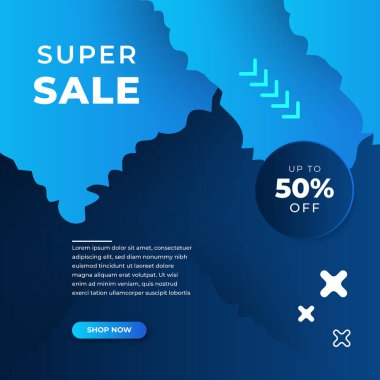 Vector Illustration Promotion Big Super Sale Banner. Discount Design For Newsletter, Poster, Social Media Template, Ads, Black Friday, Special Offer, Summer Sale, Spring Sale, Online Shopping, And Web
