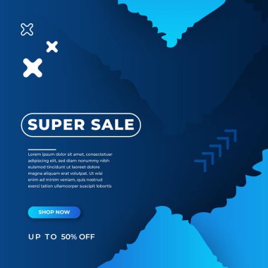 Vector Illustration Promotion Big Super Sale Banner. Discount Design For Newsletter, Poster, Social Media Template, Ads, Black Friday, Special Offer, Summer Sale, Spring Sale, Online Shopping, And Web