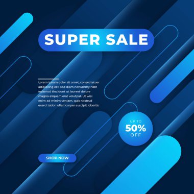 Vector Illustration Promotion Big Super Sale Banner. Discount Design For Newsletter, Poster, Social Media Template, Ads, Black Friday, Special Offer, Summer Sale, Spring Sale, Online Shopping, And Web