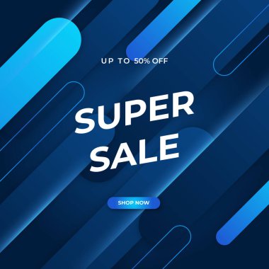 Vector Illustration Promotion Big Super Sale Banner. Discount Design For Newsletter, Poster, Social Media Template, Ads, Black Friday, Special Offer, Summer Sale, Spring Sale, Online Shopping, And Web