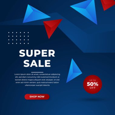 Vector Illustration Promotion Big Super Sale Banner. Discount Design For Newsletter, Poster, Social Media Template, Ads, Black Friday, Special Offer, Summer Sale, Spring Sale, Online Shopping, And Web