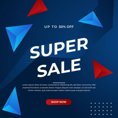 Vector Illustration Promotion Big Super Sale Banner. Discount Design For Newsletter, Poster, Social Media Template, Ads, Black Friday, Special Offer, Summer Sale, Spring Sale, Online Shopping, And Web