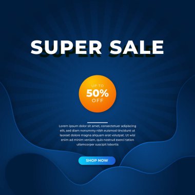 Vector Illustration Promotion Big Super Sale Banner. Discount Design For Newsletter, Poster, Social Media Template, Ads, Black Friday, Special Offer, Summer Sale, Spring Sale, Online Shopping, And Web