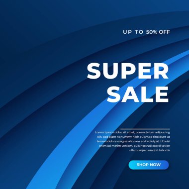 Vector Illustration Promotion Big Super Sale Banner. Discount Design For Newsletter, Poster, Social Media Template, Ads, Black Friday, Special Offer, Summer Sale, Spring Sale, Online Shopping, And Web