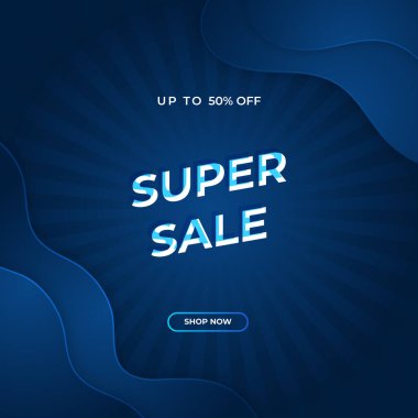 Vector Illustration Promotion Big Super Sale Banner. Discount Design For Newsletter, Poster, Social Media Template, Ads, Black Friday, Special Offer, Summer Sale, Spring Sale, Online Shopping, And Web