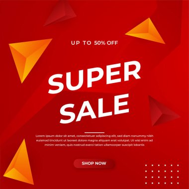 Vector Illustration Promotion Big Super Sale Banner. Discount Design For Newsletter, Poster, Social Media Template, Ads, Black Friday, Special Offer, Summer Sale, Spring Sale, Online Shopping, And Web