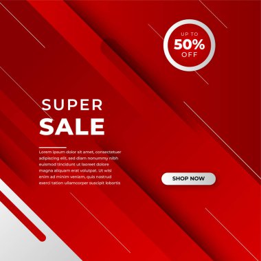 Vector Illustration Promotion Big Super Sale Banner. Discount Design For Newsletter, Poster, Social Media Template, Ads, Black Friday, Special Offer, Summer Sale, Spring Sale, Online Shopping, And Web