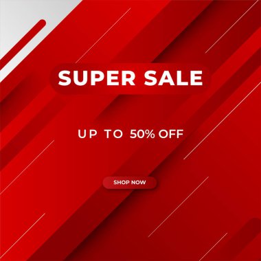 Vector Illustration Promotion Big Super Sale Banner. Discount Design For Newsletter, Poster, Social Media Template, Ads, Black Friday, Special Offer, Summer Sale, Spring Sale, Online Shopping, And Web