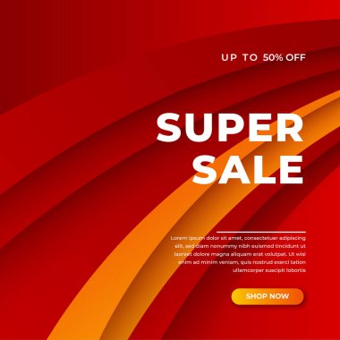 Vector Illustration Promotion Big Super Sale Banner. Discount Design For Newsletter, Poster, Social Media Template, Ads, Black Friday, Special Offer, Summer Sale, Spring Sale, Online Shopping, And Web