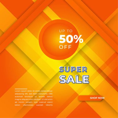 Vector Illustration Promotion Big Super Sale Banner. Discount Design For Newsletter, Poster, Social Media Template, Ads, Black Friday, Special Offer, Summer Sale, Spring Sale, Online Shopping, And Web