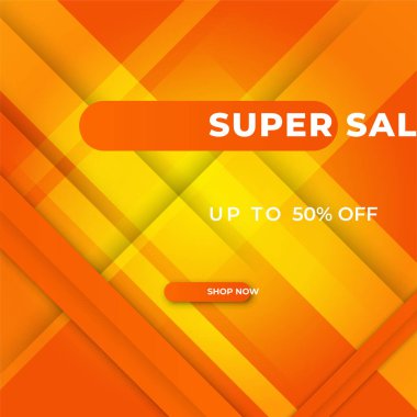 Vector Illustration Promotion Big Super Sale Banner. Discount Design For Newsletter, Poster, Social Media Template, Ads, Black Friday, Special Offer, Summer Sale, Spring Sale, Online Shopping, And Web