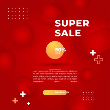 Vector Illustration Promotion Big Super Sale Banner. Discount Design For Newsletter, Poster, Social Media Template, Ads, Black Friday, Special Offer, Summer Sale, Spring Sale, Online Shopping, And Web