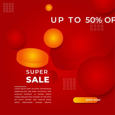 Vector Illustration Promotion Big Super Sale Banner. Discount Design For Newsletter, Poster, Social Media Template, Ads, Black Friday, Special Offer, Summer Sale, Spring Sale, Online Shopping, And Web