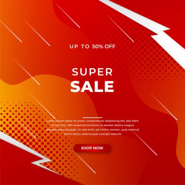 Vector Illustration Promotion Big Super Sale Banner. Discount Design For Newsletter, Poster, Social Media Template, Ads, Black Friday, Special Offer, Summer Sale, Spring Sale, Online Shopping, And Web