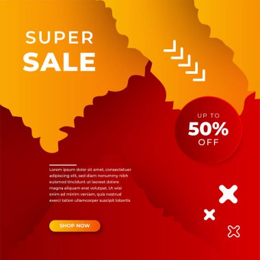 Vector Illustration Promotion Big Super Sale Banner. Discount Design For Newsletter, Poster, Social Media Template, Ads, Black Friday, Special Offer, Summer Sale, Spring Sale, Online Shopping, And Web