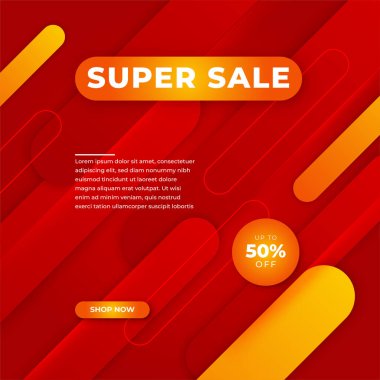 Vector Illustration Promotion Big Super Sale Banner. Discount Design For Newsletter, Poster, Social Media Template, Ads, Black Friday, Special Offer, Summer Sale, Spring Sale, Online Shopping, And Web
