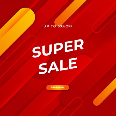 Vector Illustration Promotion Big Super Sale Banner. Discount Design For Newsletter, Poster, Social Media Template, Ads, Black Friday, Special Offer, Summer Sale, Spring Sale, Online Shopping, And Web