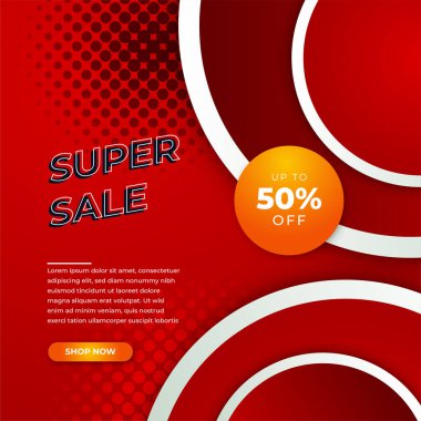 Vector Illustration Promotion Big Super Sale Banner. Discount Design For Newsletter, Poster, Social Media Template, Ads, Black Friday, Special Offer, Summer Sale, Spring Sale, Online Shopping, And Web