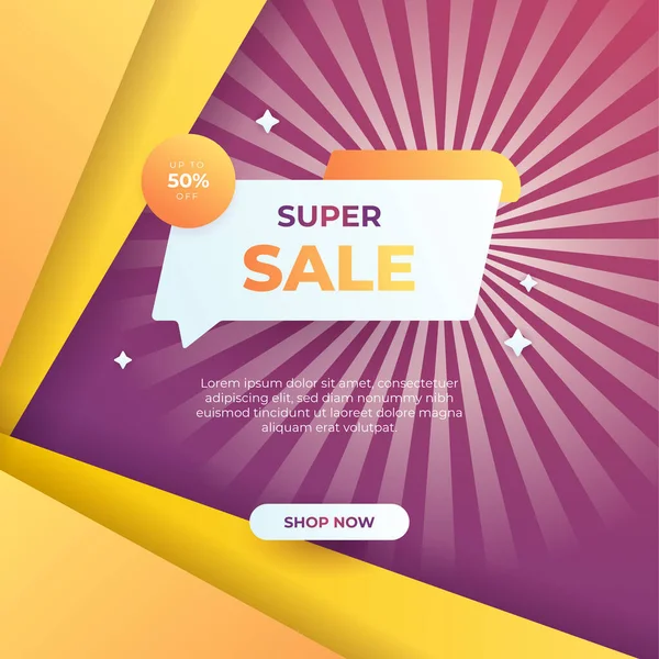 Editable minimal square banner template. Purple and orange background color with stripe line shape. Suitable for social media post and web internet ads. Vector illustration with photo college