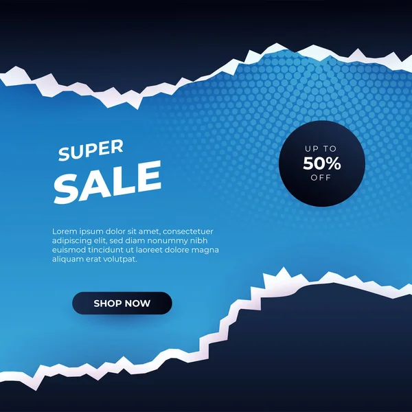 Editable minimal square banner template. Black and blue background color with stripe line shape. Suitable for social media post and web internet ads. Vector illustration with photo college